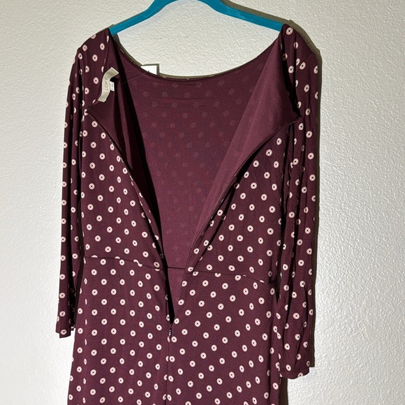 NWT Women’s Loft size small maroon dress - Picture 7 of 8